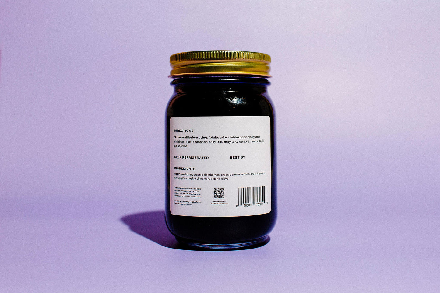 Elderberry 16oz Syrup, Natural immune support from elderberries, aronia berries, and raw honey