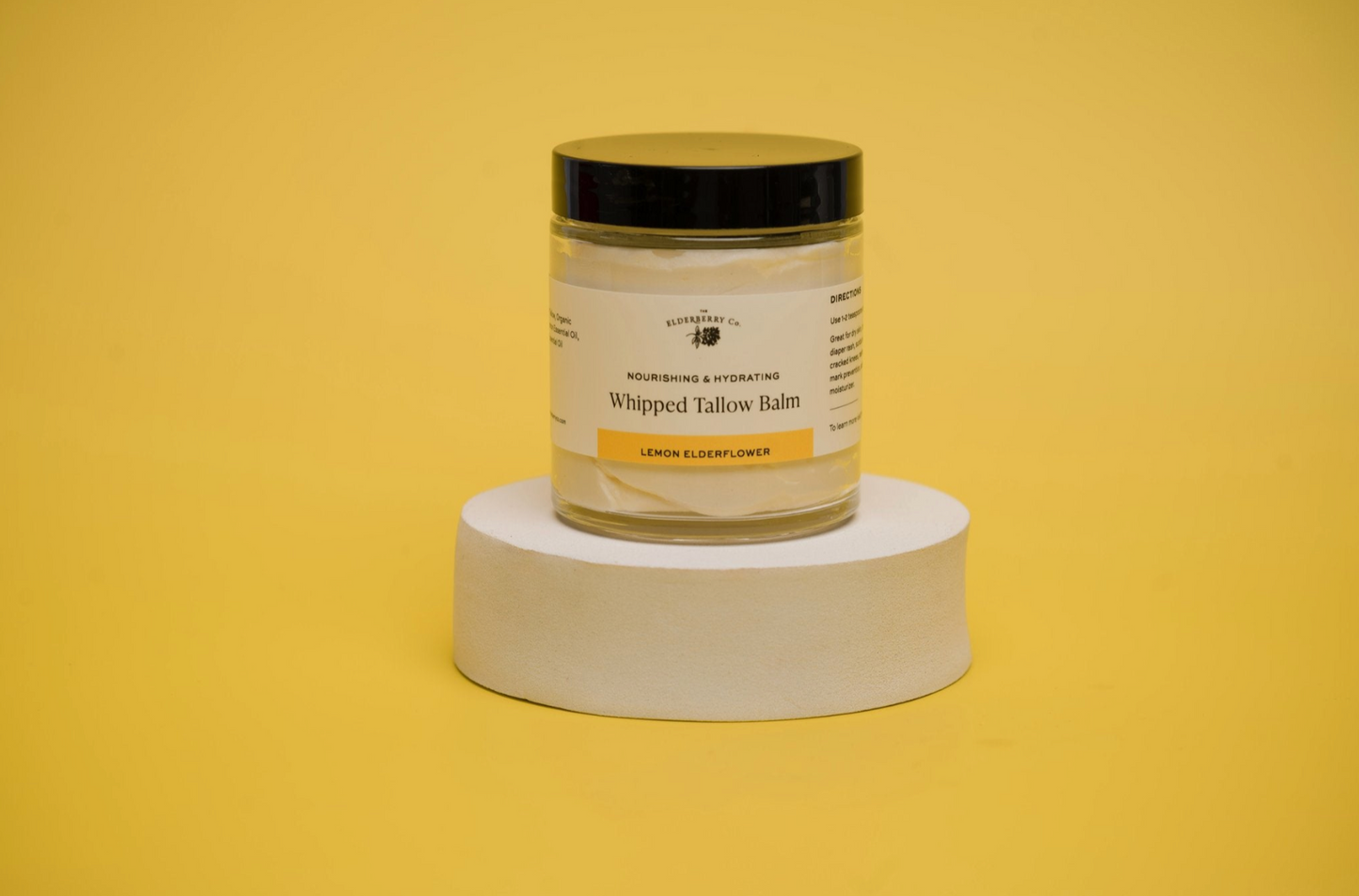 Whipped Tallow Balm with Elderflower & Lemon Essential Oils