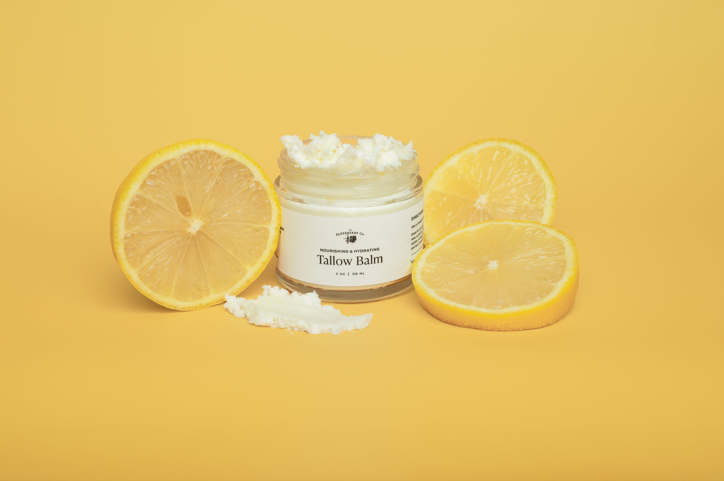 Whipped Tallow Balm with Elderflower & Lemon Essential Oils